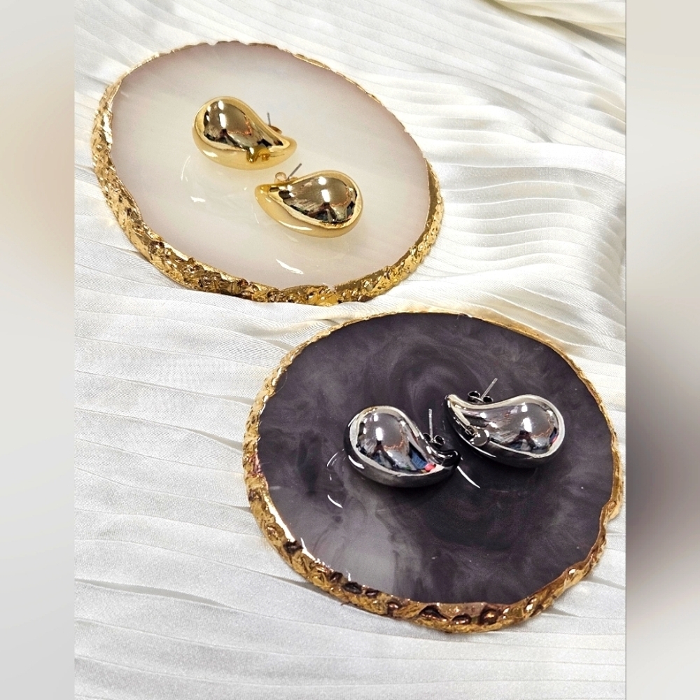 NEW Stainless Steel Gold Or Silver Tone Waterdrop Earrings